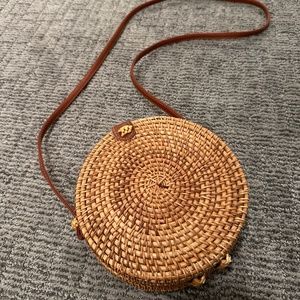 Woven basket crossbody bag from Spain